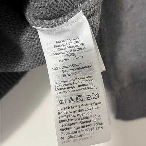 CREWCUTS Cotton Knit Dinosaur Crewneck Sweater Gray Green T-Rex Boys Medium - Picture 6 of 7